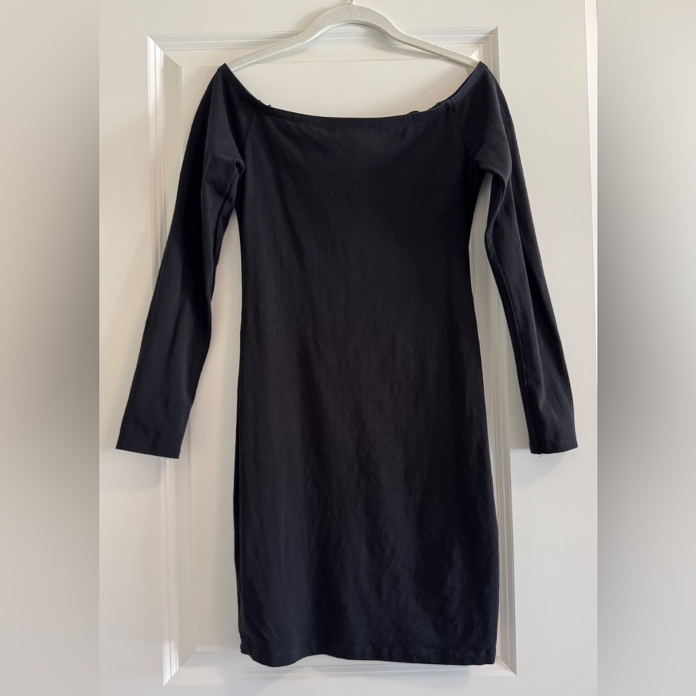 Express Black Bodycon 3/4 Sleeve dress